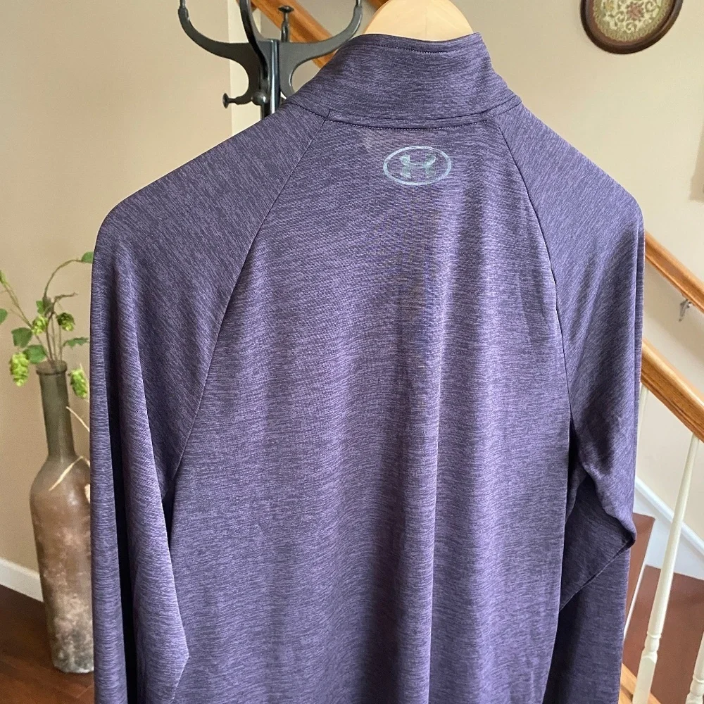 Under Armour Loose Heatgear Half Zip Pullover Men's Purple Size M - Picture 2 of 8